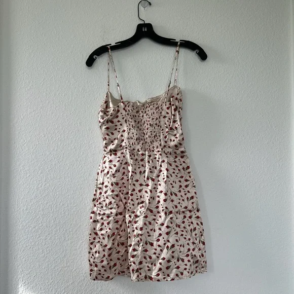 Reformation Kosta Silk Mini Dress with Roses Print, New Without Tags - Picture 6 of 7